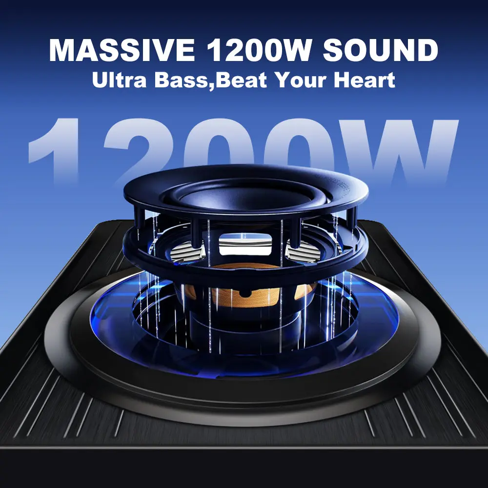 AWESAFE 10‘’ Car Subwoofer 800W&1200W Power, High/Low-Level Input, Car/Truck Slim Under Seat Audio Sub Built-in Amplifier Package – Image 4