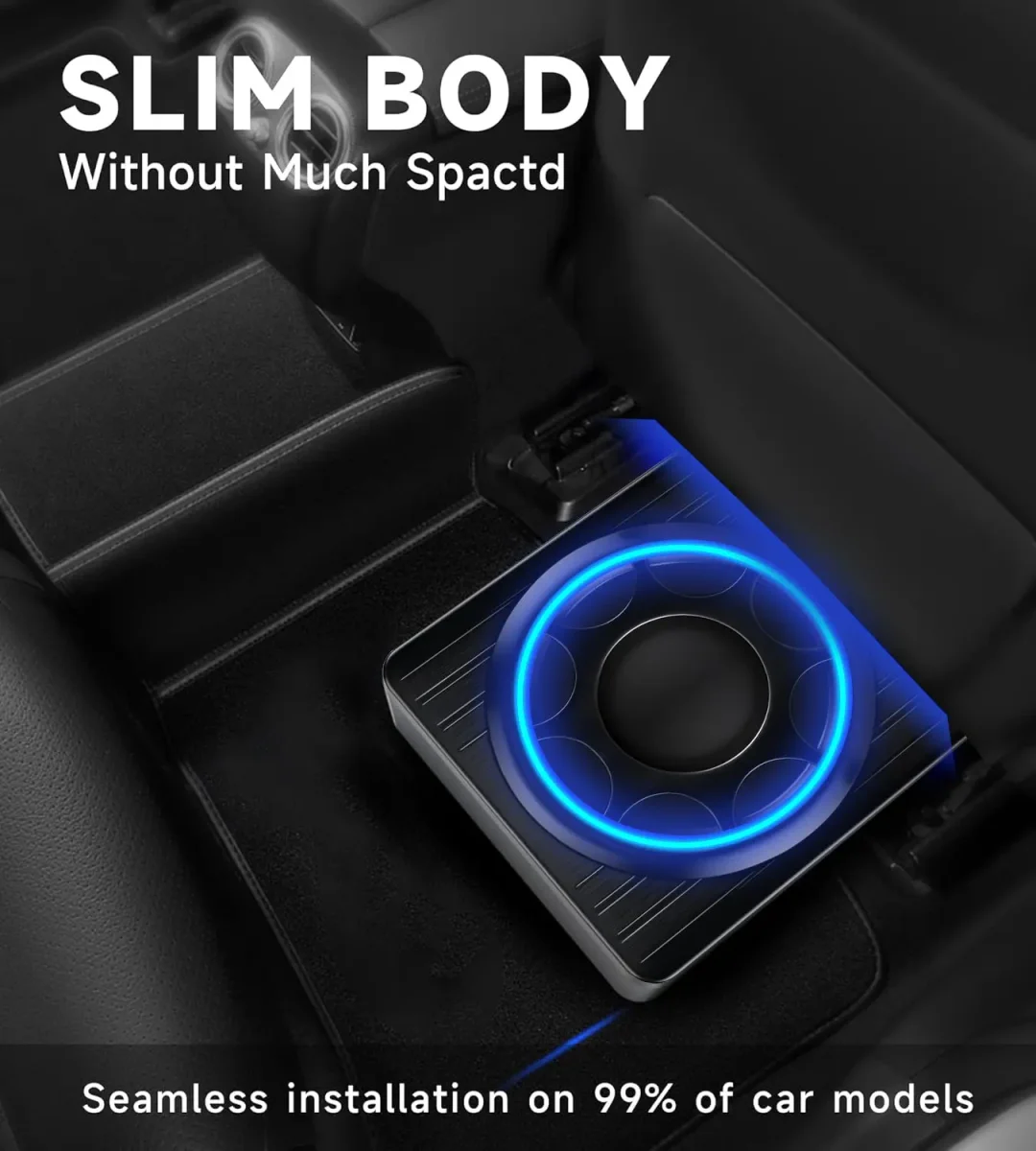 AWESAFE 10‘’ Car Subwoofer 800W&1200W Power, High/Low-Level Input, Car/Truck Slim Under Seat Audio Sub Built-in Amplifier Package – Image 6