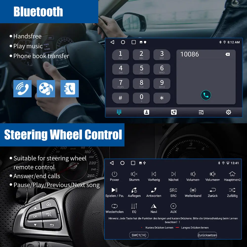 AWESAFE 10" Touchscreen For Toyota Corolla 2014-2016 Car Stereo Radio 2+64G with Bluetooth, FM, GPS, Backup Camera, DSP & Safety Alerts Built-in Wireless Carplay&Android Auto – Image 6