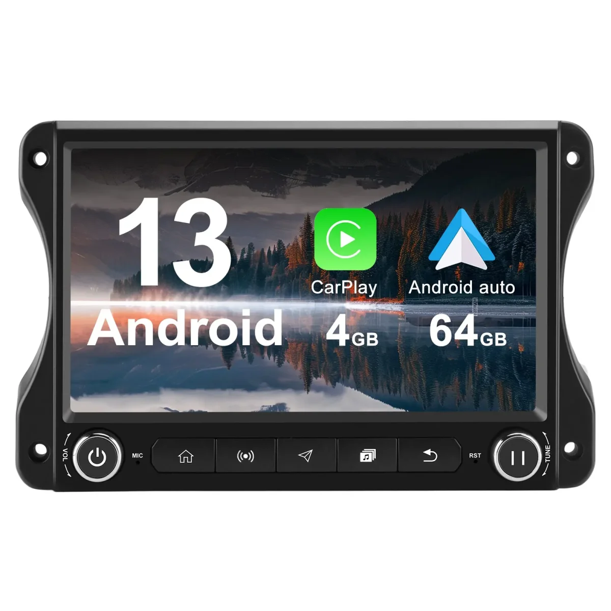 AWESAFE 4G+64G 10" Touchscreen Bluetooth Car Stereo for Jeep Wrangler JL 2018-2022 & Gladiator 2020-2022 Built-in GPS Navigation, SWC, Wireless CarPlay & Android Auto,with Qualcomm Chip – Image 2