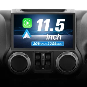 AWESAFE 11.5 inch Android Radio Replacement for Jeep Wrangler JK Gand Cherokee Dodge Ram 1500, Car Stereo Touch Screen Head Unit Bulit in CarPlay Android Auto