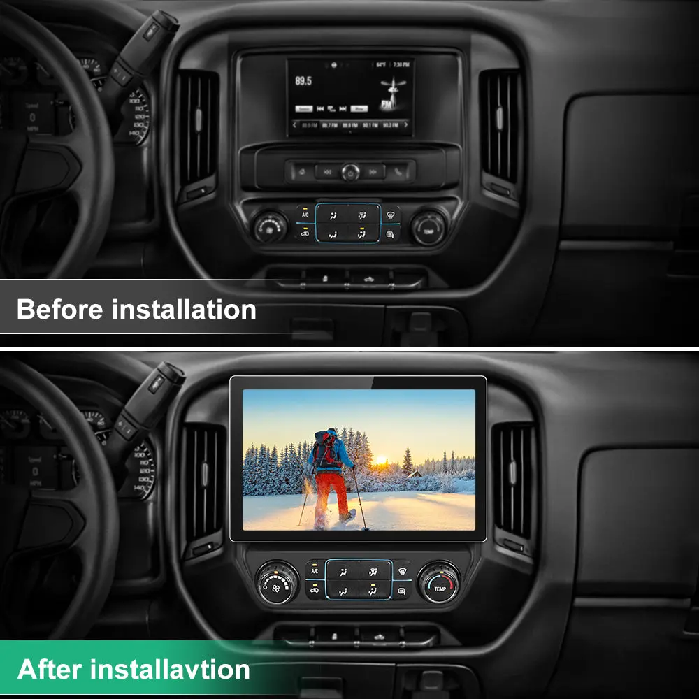 AWESAFE 11.5" Car Radio with Apple CarPlay & Android Auto, Bluetooth, FM/AM Radio, GPS, DSP, Steering Wheel Control & Safety Alerts for Chevy Silverado & GMC Sierra 2014-2018 – Image 3