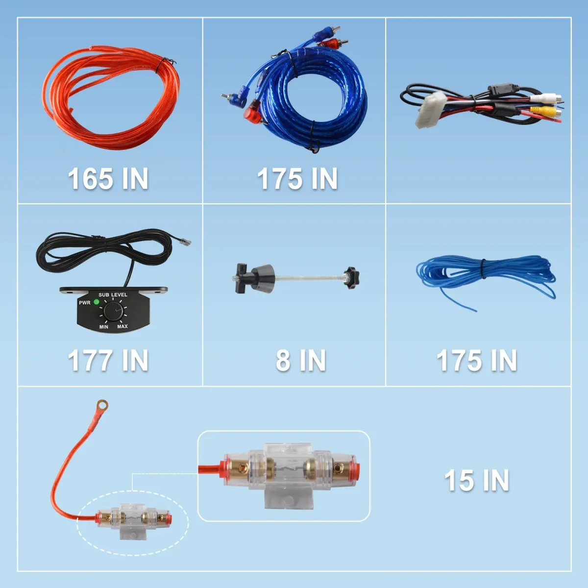 AWESAFE 12 Inch 800W Powered Spare Tire Car Subwoofer with Built-in Amp & Remote - Anti-Theft Hidden Design, Deep Bass, Easy Plug & Play Install for Most Vehicles (Includes Wire Kit) – Image 8