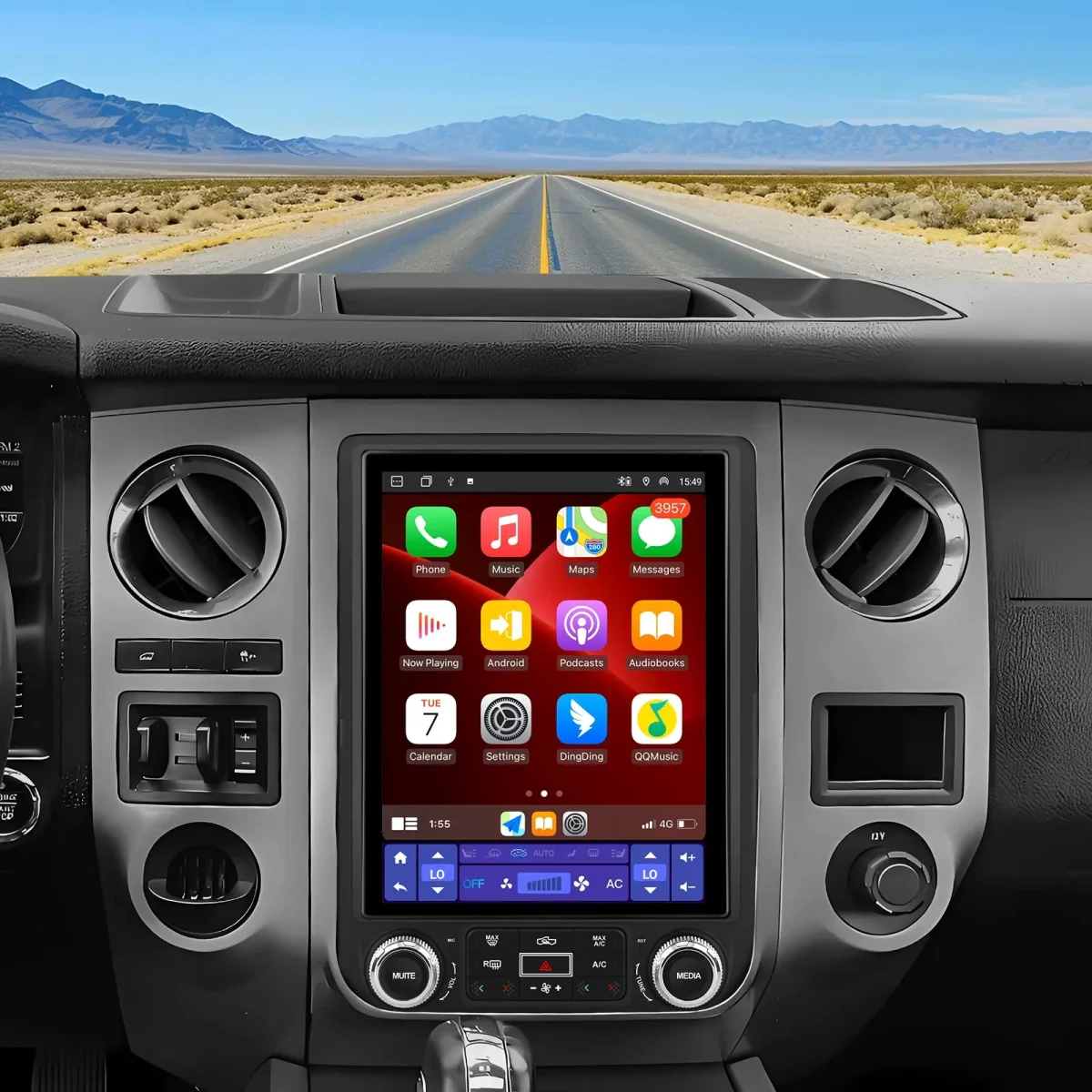 AWESAFE 12.1 inch Car Stereo Touchscreen for Ford Expedition 2015-2017,8-core 4+64G Car radio with Wireless Carplay/Android Auto,GPS, WiFi, Bluetooth, FM, DSP,DVR