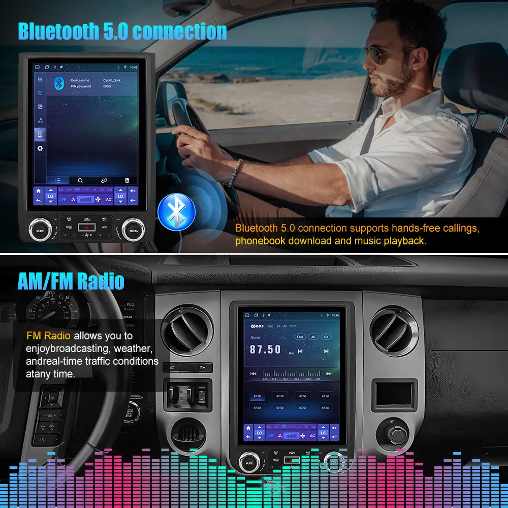 AWESAFE 12.1 inch Car Stereo Touchscreen for Ford Expedition 2015-2017,8-core 4+64G Car radio with Wireless Carplay/Android Auto,GPS, WiFi, Bluetooth, FM, DSP,DVR – Image 5