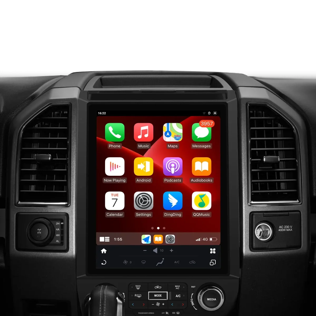 AWESAFE 12.1'' Android 13 Car Radio Stereo for Ford F150 2015-2021,Qualcomm 6125,4+64G,Wireless CarPlay & Android Auto – Image 3