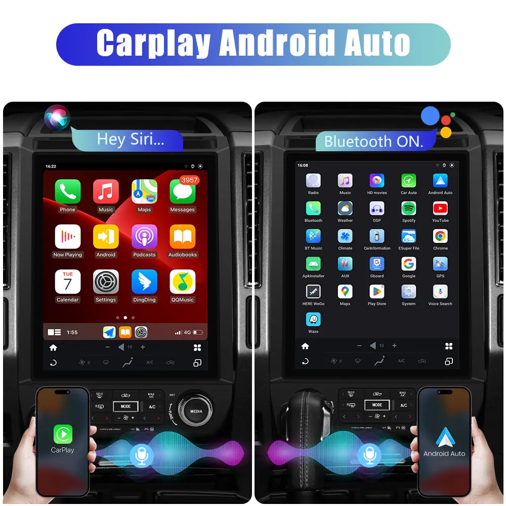 AWESAFE 12.1'' Android 13 Car Radio Stereo for Ford F150 2015-2021,Qualcomm 6125,4+64G,Wireless CarPlay & Android Auto – Image 5