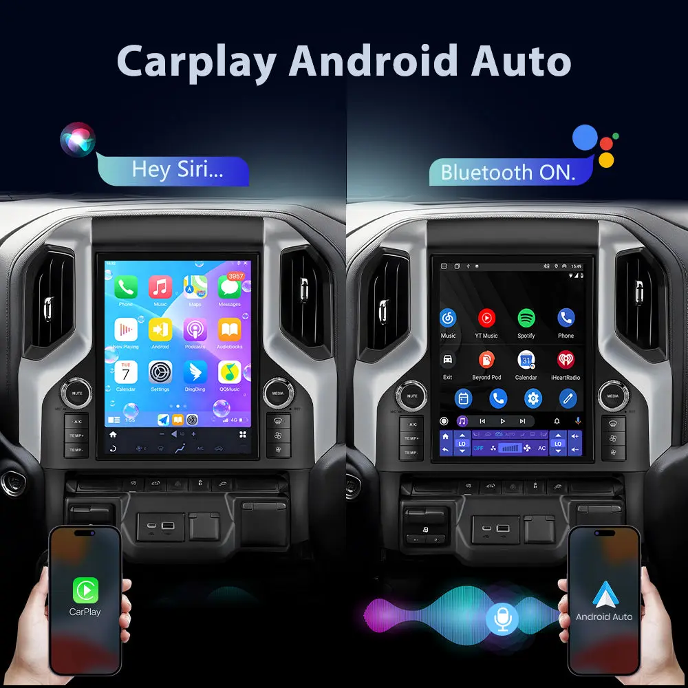 AWESAFE 12.1" Qualcomm 8-core Car Radio Android 13 for Chevy Silverado GMC Sierra 2013-2019 Head Unit with Dual Bluetooth CarPlay Android Auto GPS Navigation FM AM DSP Gyroscope Function – Image 4