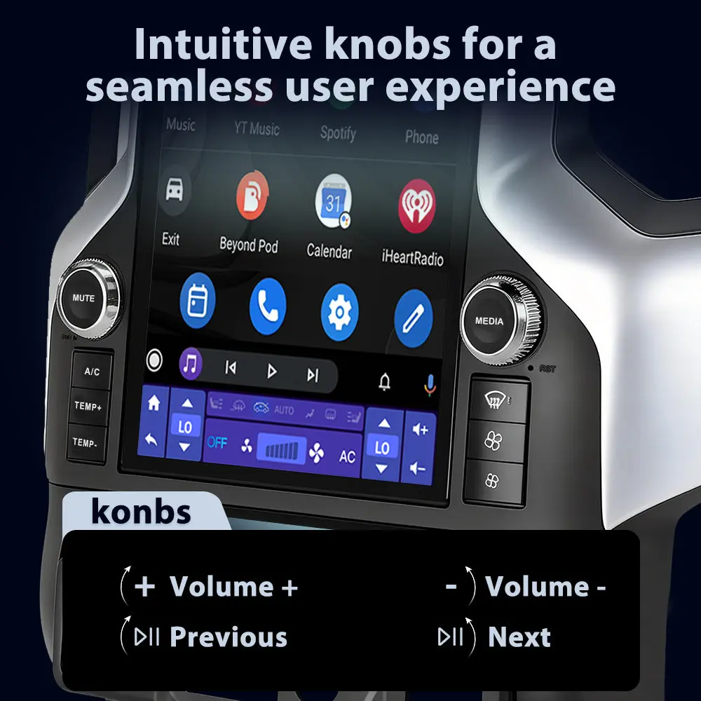 AWESAFE 12.1" Qualcomm 8-core Car Radio Android 13 for Chevy Silverado GMC Sierra 2013-2019 Head Unit with Dual Bluetooth CarPlay Android Auto GPS Navigation FM AM DSP Gyroscope Function – Image 5