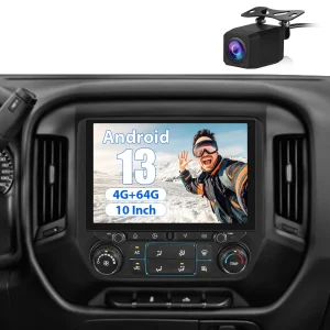 AWESAFE 13.1 inch  4GB RAM 64GB ROM Car Radio Stereo for Chevy Silverado GMC Sierra 2014-2018 with CarPlay Android Auto Backup Camera