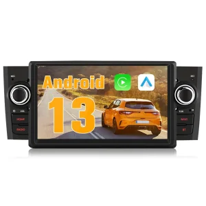 AWESAFE 1DIN Autoradio Android 13 con Schermo Touchscreen 7 Pollici - Per Fiat Grande Punto 2005-2012 - Bluetooth, FM, 4G, CarPlay Wireless e Android Auto - Memoria 4+64GB