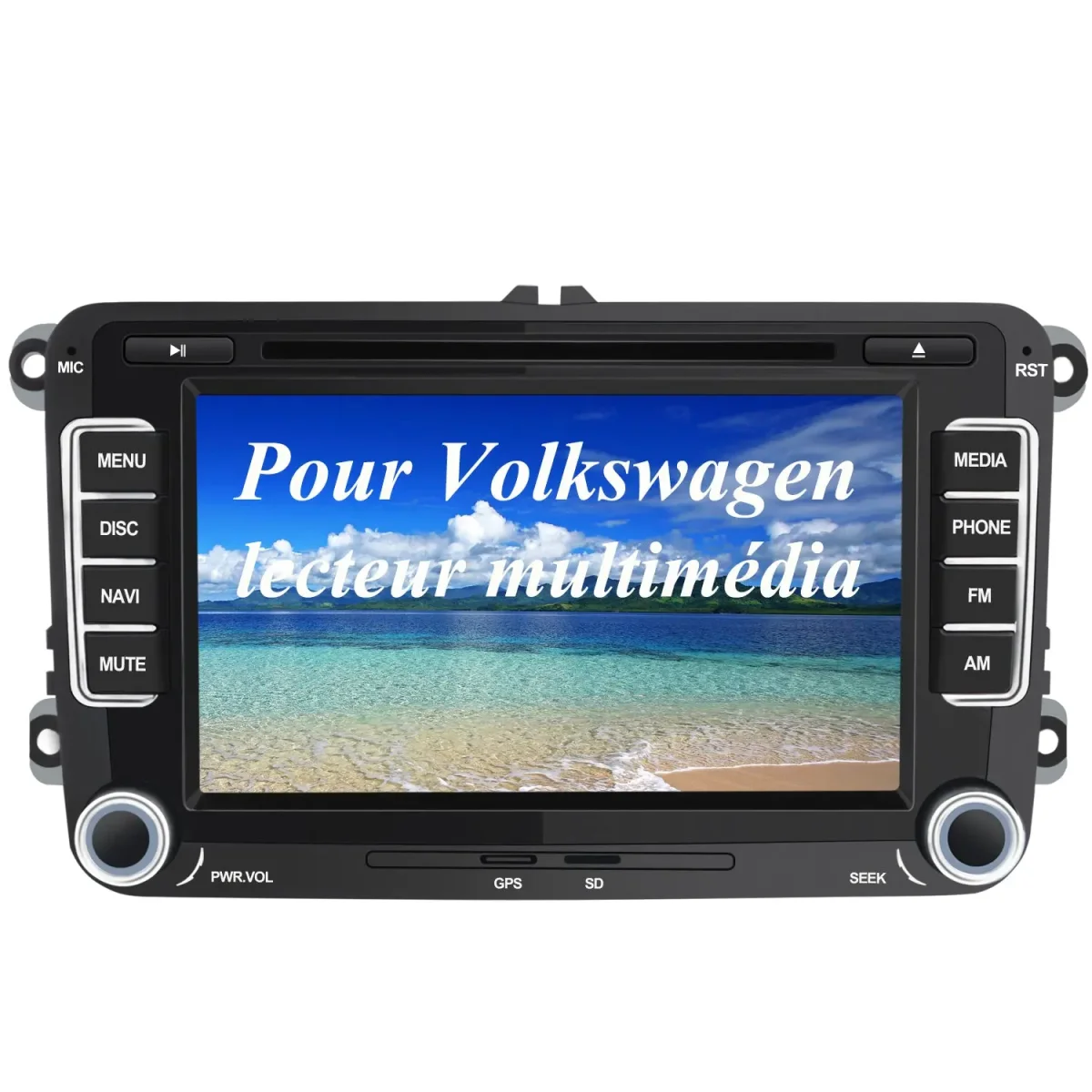 AWESAFE 2 DIN Autoradio 7 Zoll Bildschirm Touchscreen für VW Seat Skoda mit CD-Laufwerk Autoradio,GPS/Bluetooth