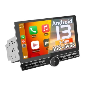 AWESAFE 2 DIN Autoradio Android 13 - Écran Tactile Orientable 10,6" 4+64GB - Bluetooth/FM/AM/WiFi/4G Universel