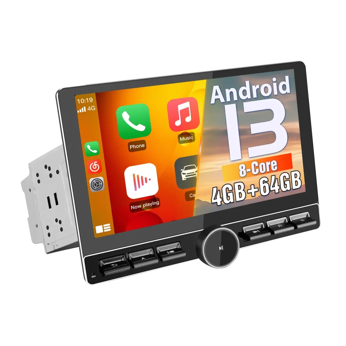 AWESAFE 2 DIN Autoradio Android 13 - Écran Tactile Orientable 10,6" 4+64GB - Bluetooth/FM/AM/WiFi/4G Universel – Image 2