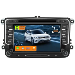 AWESAFE 2 DIN Autoradio für VW Polo Skoda Golf 5 6 Seat DAB+ Adapter,4GB+64GB mit Navi WLAN FM/AM, Apple Carplay, Android Auto, Lenkrad Strg, Android 13 DVD Car Radio Touch Display 7 Zoll