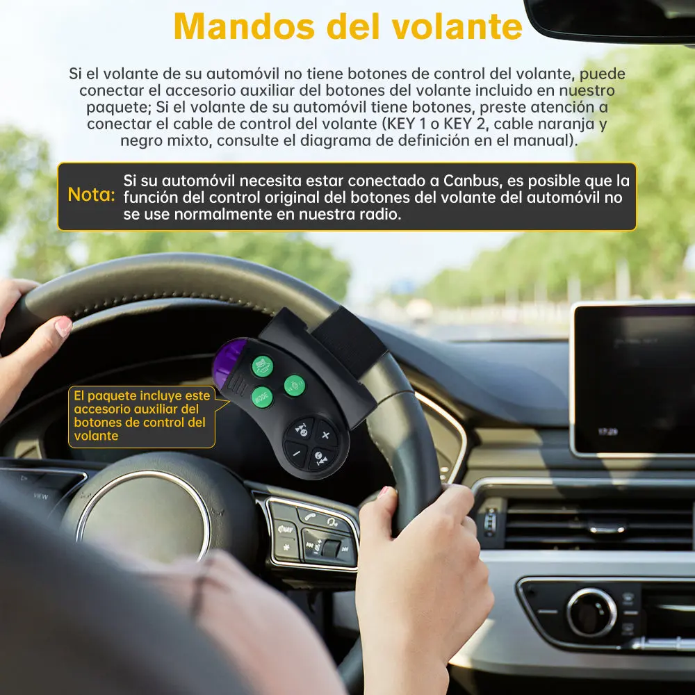 AWESAFE 2 DIN Portátil Radio Coche con Inalámbrico Carplay & Android Auto,7''Autoradio Estéreo IPS Pantalla Táctil con Bluetooth 5.0/Asistencia de Voz/Mirror Link,Admite cámara de marcha atrás con visión trasera – Image 5