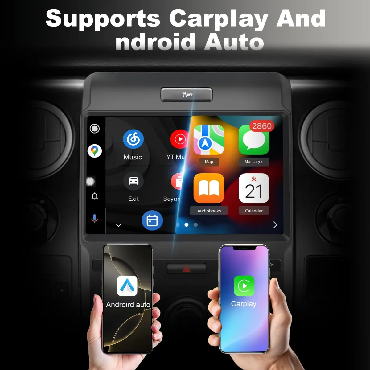 AWESAFE 2-in-1 Wireless CarPlay Adapter Support Apple CarPlay & Android Auto, Mini Bluetooth USB A & USB C Dongle Convert Wired to Wireless Compatible with iPhone & Android – Image 3