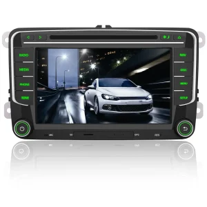 AWESAFE 2DIN Autoradio con Schermo Touchscreen 7 Pollici - Per Volkswagen Polo/Seat/Golf/EOS/Caddy/Skoda - Bluetooth, FM, AM, Lettore CD e DVD