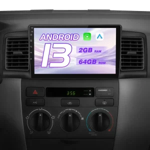 AWESAFE 2+64G Car Stereo for Toyota Corolla EX120 EX130 2000-2008, Android 13 Car Radio Wireless Carplay/Android Auto,7“ Touch Screen GPS WiFi Bluetooth FM/RDS Mirror Link SWC Backup Camera