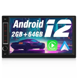 AWESAFE 7 Pollici Android 12 Autoradio universale 1DlN 2DIN, supporto Bluetooth WiFi Navigazione GPS FM