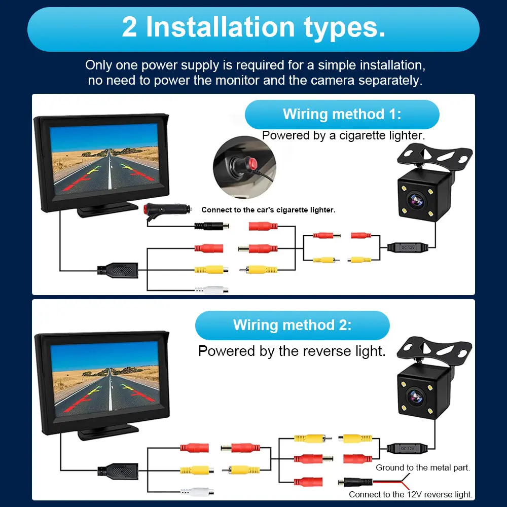 AWESAFE 7'' IPS Screen for CarPlay & Android Auto with Bluetooth Back Up Camera GPS Navigation for Car & Truck Supports Wired & Wireless – Image 8