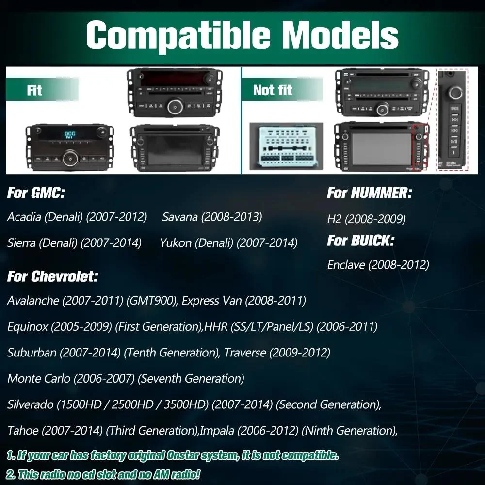 AWESAFE 8 Inch Car Radio Stereo for 2007-2013 Chevy Silverado & GMC Sierra - Wireless CarPlay & Android Auto, 2G+32G/4G+64G, HD Touchscreen, Plug & Play Head Unit Replacement with Bluetooth GPS Navigation DSP Type-C Backup Camera – Image 9