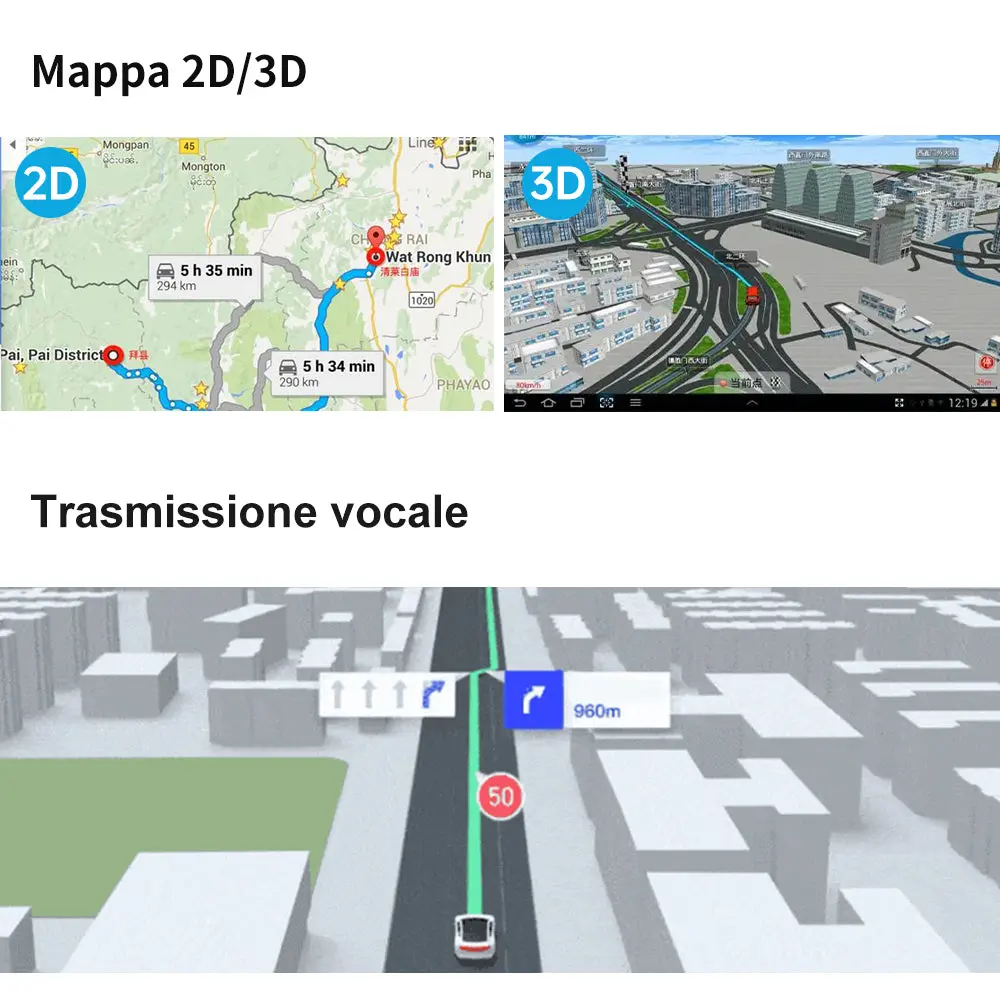 AWESAFE Navigatore GPS Auto Integrato 9 Pollici Schermo Touch Bluetooth WiFi FM Telecamera Retrovisiva Avvisi Sicurezza Tempo Reale Aggiornamenti Mappe Gratuiti – Image 5