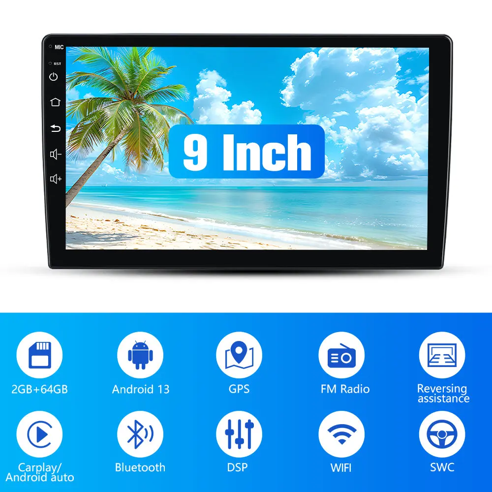 AWESAFE 9 inch Car Radio for Ford F150 2009-2012(Only Fit Manual AC)with Wireless CarPlay Android Auto Bluetooth/GPS/WiFi/Back-up Camera/SWC/FM/Type-C/USB/DSP – Image 4