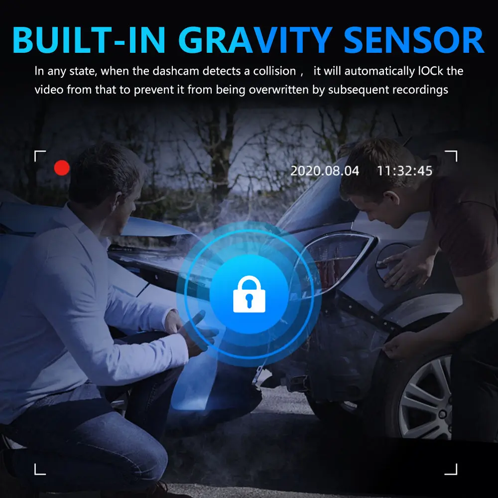 AWESAFE AHD 1080P Mini Dash Cam - WiFi Car Camera with Night Vision, 24H Parking Mode, WDR, Loop Recording, G-Sensor & App | Supports 64GB | Black – Image 5