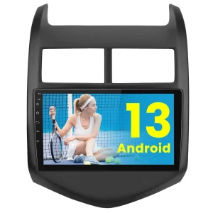 AWESAFE Andriod 13  9'' Touch Screen Car Radio Stereo for Chevy Aveo Sonic 2011 - 2015 with Wireless Carplay Android Auto SWC GPS DSP Bluetooth WiFi FM