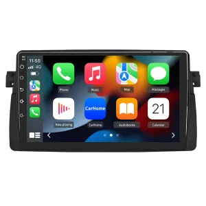AWESAFE 9 Pulgadas Android Radio Coche 2GB+32GB para BMW E46/Rover 75/MG ZT, Autoradio con Carplay/Android Auto/Bluetooth/GPS/FM, Apoya Mandos Volante y Aparcamiento
