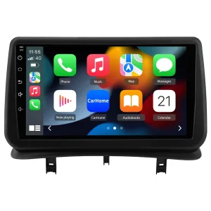 Autoradio Carplay Bluetooth pour Renault Clio Ⅲ 2005-2014 Écran Tactile HD de 9 Pouces Support Carplay et Android Auto mirrorlink WiFi DSP AM FM RDS GPS
