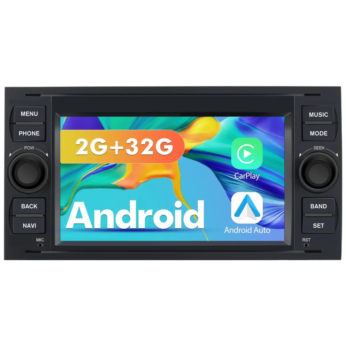AWESAFE Android 13 [2GB+32GB] Radio Coche con Pantalla Táctil 7 Pulgadas para Ford Focus Mondeo Fiesta, con Carplay & Android Auto/Bluetooth/GPS/FM – Image 2