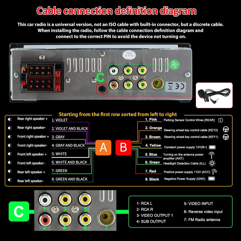 AWESAFE 6.36 Inch 1 DIN CarPlay Screen Car Stereo, Universal CarPlay & Android Auto Radio Support, Bluetooth, GPS, FM/AM Radio, Rearview Camera – Image 8