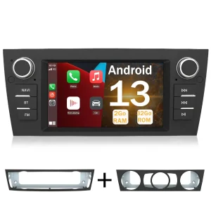 AWESAFE Android 13 Autoradio 7 Pouces Écran pour BMW Série3 E90 E91 E92 E93 [2Go+32Go] avec Carplay & Android Auto/ GPS Navigation Bluetooth /FM /RDS