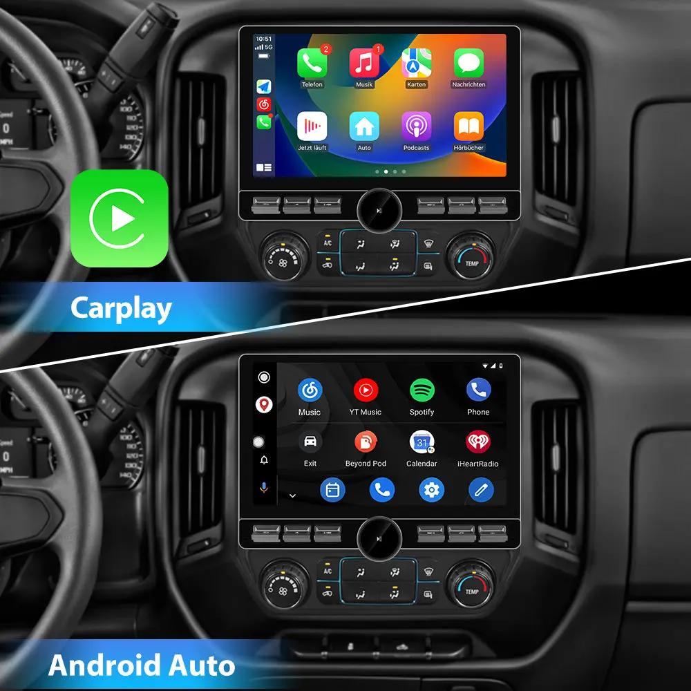 AWESAFE 13.1 Inch Touchscreen Android 13 Car Radio Stereo for Chevrolet Silverado 2014-2018,Qualcomm Chip,4GB+64G, with Backup Camera, Single Knob,Supports Dual Bluetooth,4G,Wireless CarPlay & Android Auto – Image 4