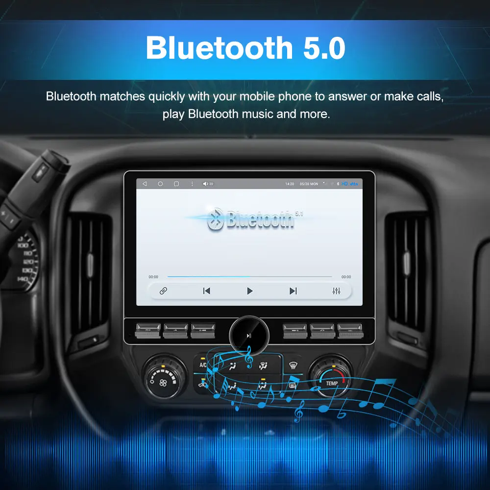 AWESAFE 13.1 Inch Touchscreen Android 13 Car Radio Stereo for Chevrolet Silverado 2014-2018,Qualcomm Chip,4GB+64G, with Backup Camera, Single Knob,Supports Dual Bluetooth,4G,Wireless CarPlay & Android Auto – Image 6