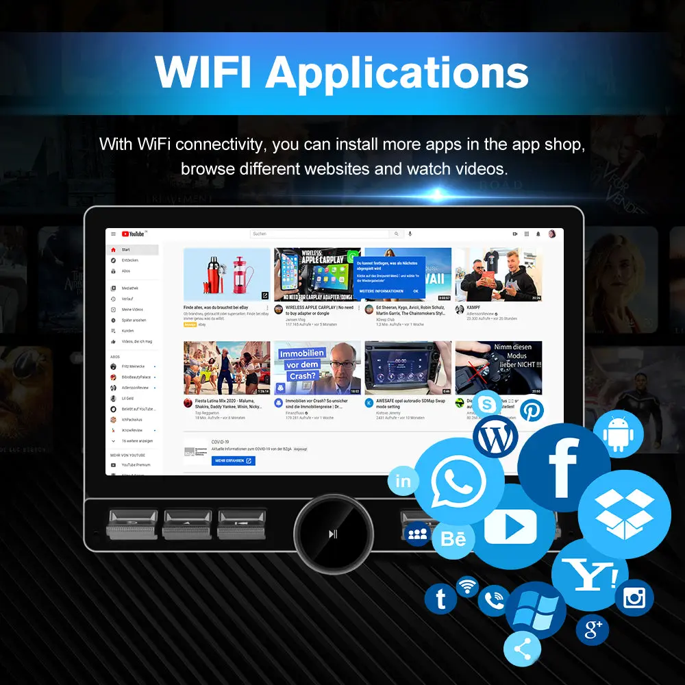 AWESAFE 13.1 Inch Touchscreen Android 13 Car Radio Stereo for Chevrolet Silverado 2014-2018,Qualcomm Chip,4GB+64G, with Backup Camera, Single Knob,Supports Dual Bluetooth,4G,Wireless CarPlay & Android Auto – Image 7