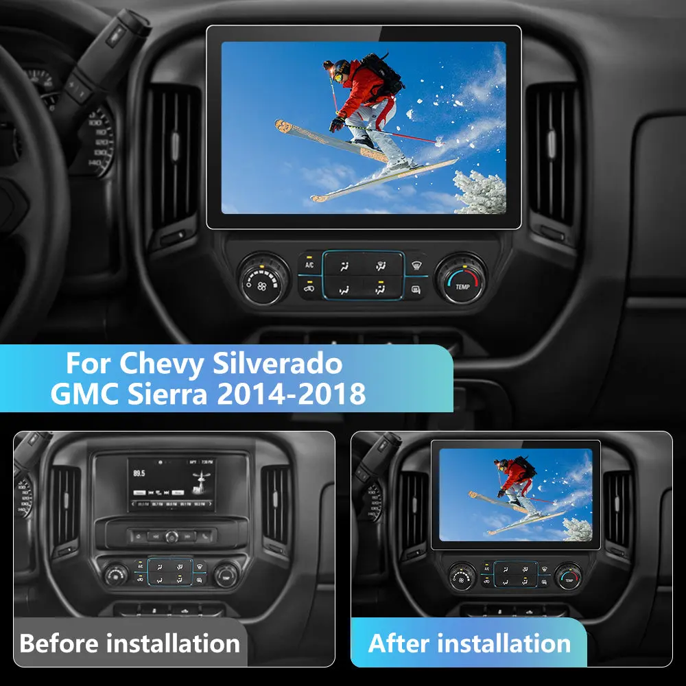 AWESAFE 13.1 inches Android 13 Car Radio Stereo for Chevy Silverado 2014-2018 & GMC Sierra 2014-2018 with Built-in Wireless CarPlay & Android Auto – Image 3