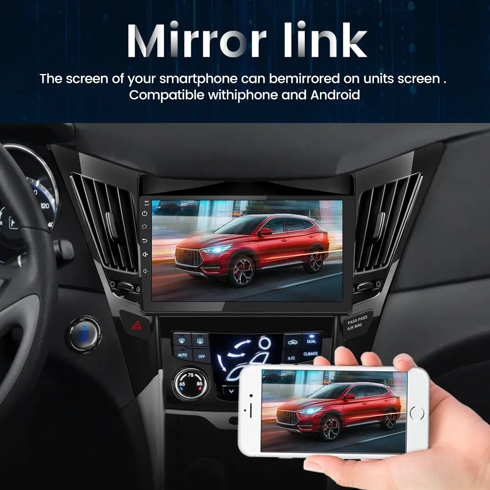 AWESAFE 2+64G Android 13 Car Radio Stereo for Hyundai Sonata 2011-2015 with Built-in Wireless Apple CarPlay & Android Auto – Image 4