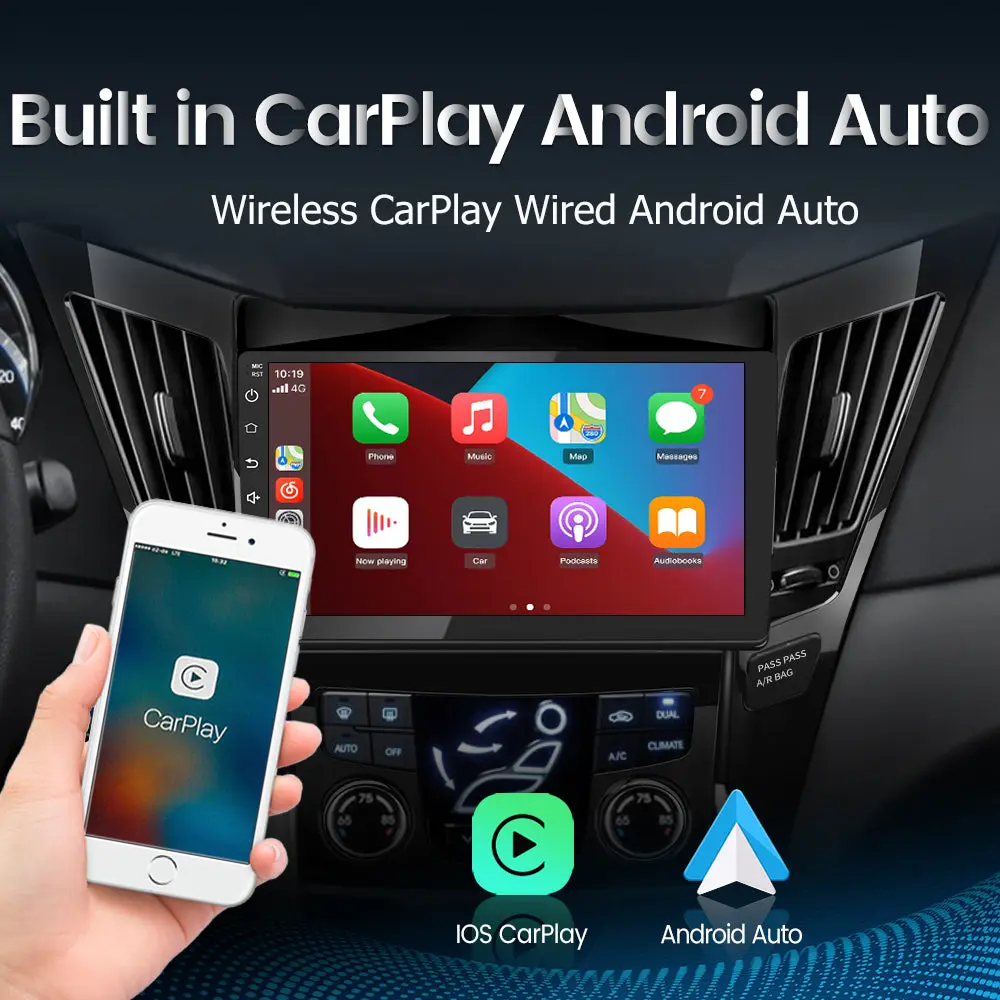 AWESAFE 2+64G Android 13 Car Radio Stereo for Hyundai Sonata 2011-2015 with Built-in Wireless Apple CarPlay & Android Auto – Image 8