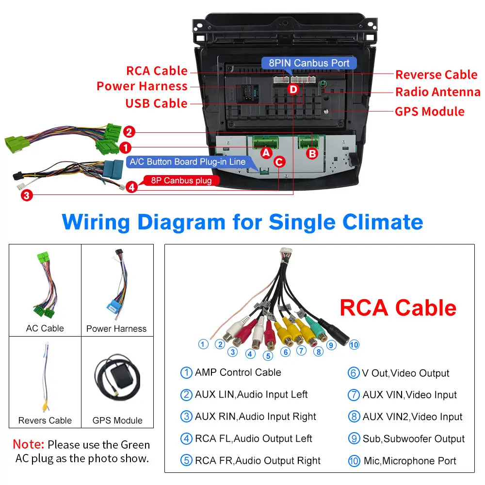 AWESAFE Android 13 Upgrated Car Radio Stereo with 10" Touchscreen for Honda Accord 2003-2007, Wireless CarPlay & Android Auto, Bluetooth, GPS, FM – Image 8