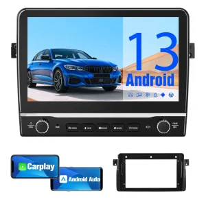 AWESAFE Android 13 2GB+32GB Autoradio Coche 10.1” Pantalla Táctil para BMW E46 con Autoradio con Carplay/Android Auto/Bluetooth/GPS/FM/RDS/USB, Apoya Mandos Volante y Aparcamiento