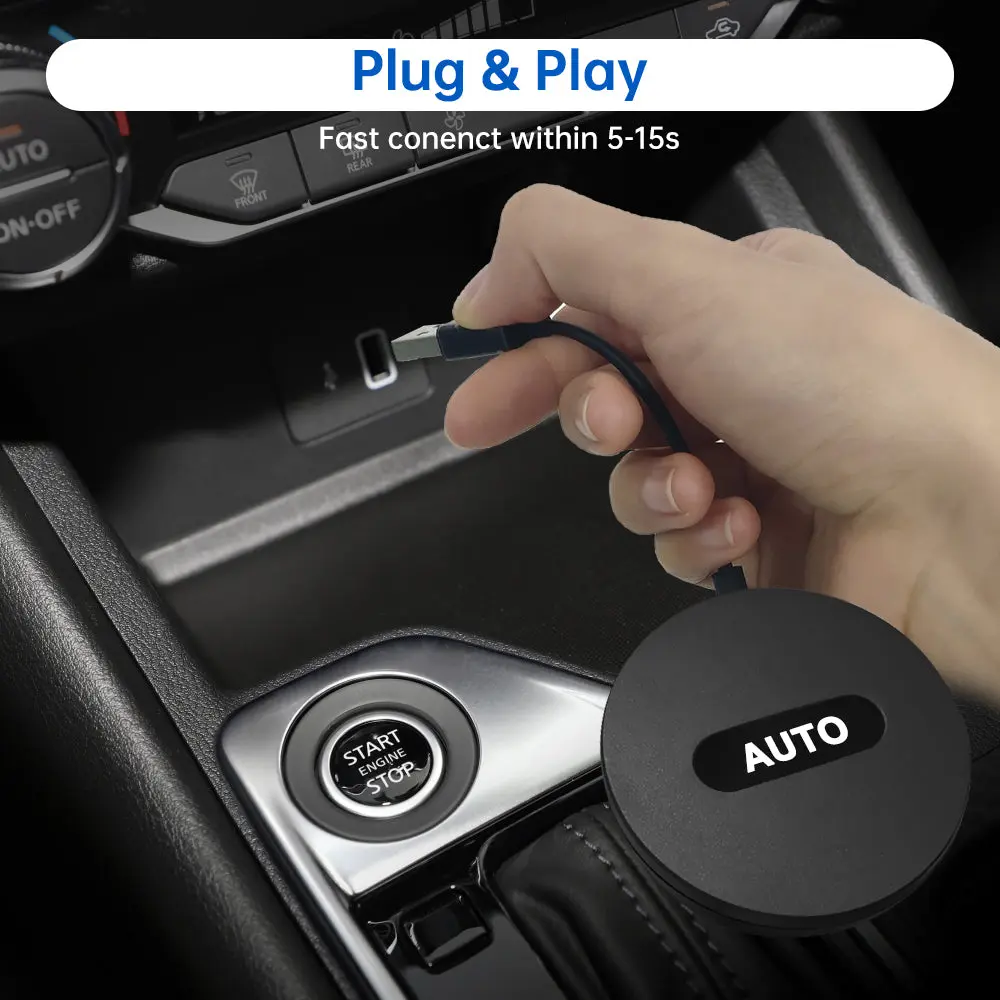 AWESAFE Android Auto Wireless Adapter, Upgrade Android Auto Wireless Dongle Required for Factory Wired Android Auto Cars and Android Phones – Image 5