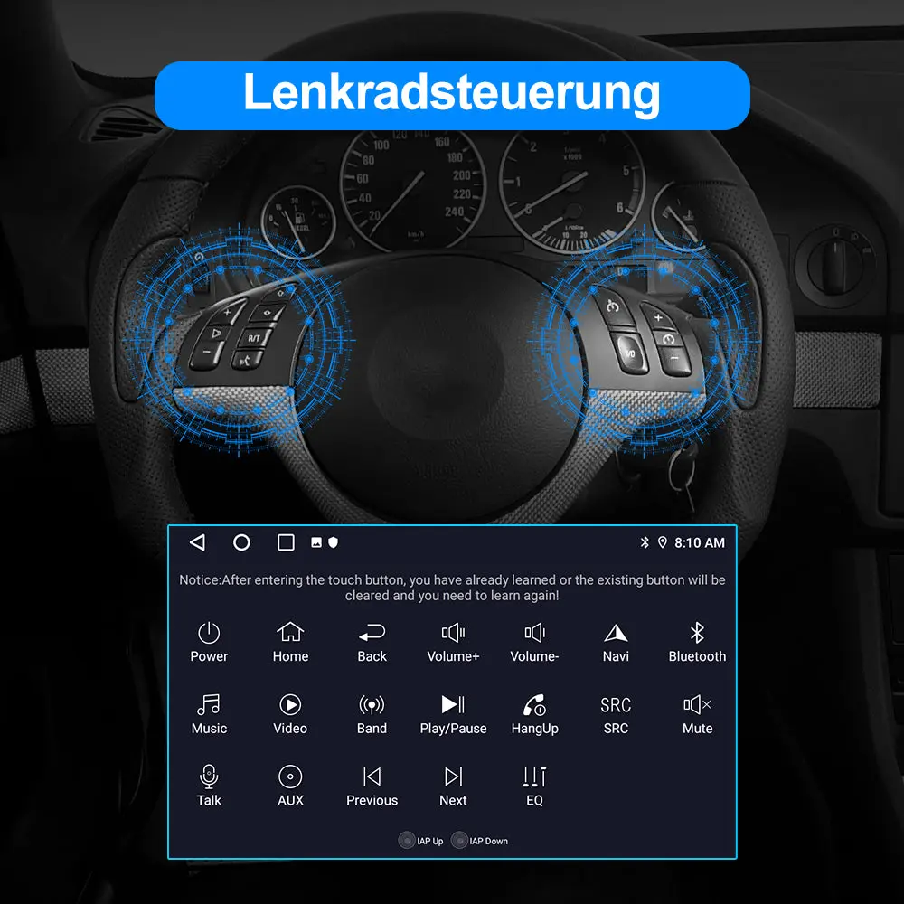 AWESAFE 7'' Android Autoradio für BMW E39 1 Din mit Navigation Carplay Android Auto unterstützt Bluetooth FM DAB+ WiFi USB – Image 6