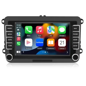 AWESAFE 2DIN 7 Zoll Touchscreen Autoradio für VW Polo Caddy, Seat, Skoda,Golf,mit Navigation, unterstützt Bluetooth, Carplay, Mirrorlink, WLAN, USB,FM, 2G+32G