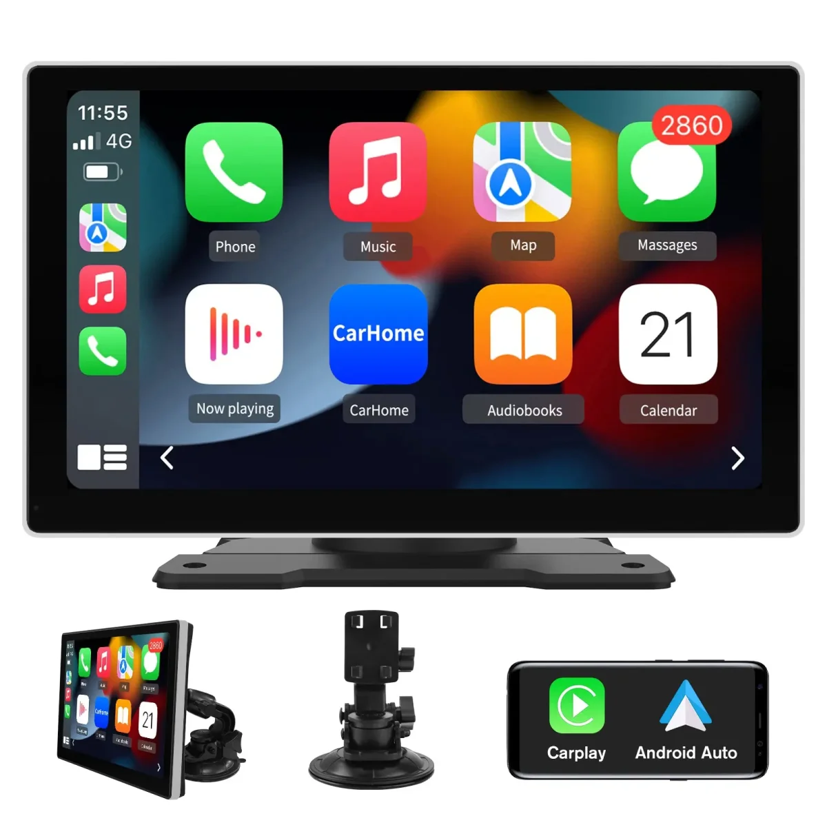 AWESAFE Android Car Stereo Para Renault Sistema Actualización de Radio de Pantalla Táctil con Carplay Inalámbrico Android Auto, Soporte Bluetooth WiFi Navegación GPS – Image 2