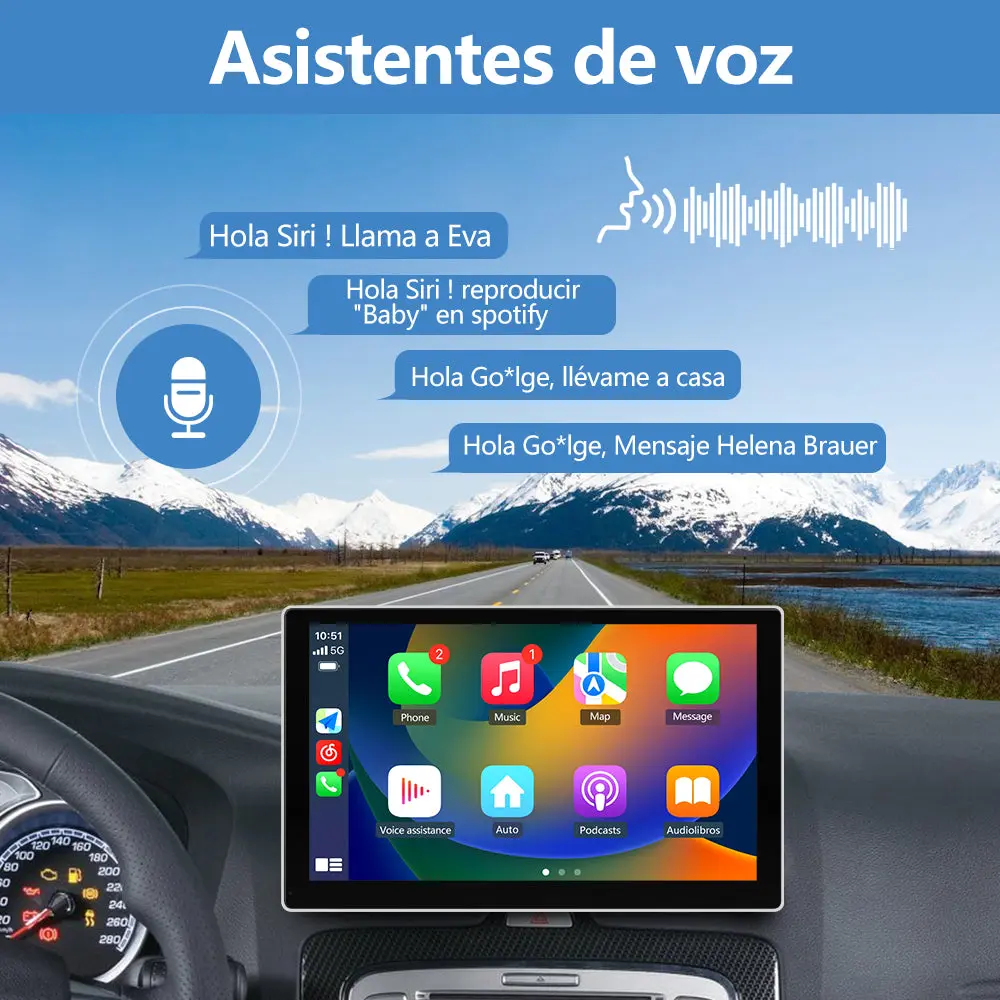 AWESAFE Android Car Stereo Para Renault Sistema Actualización de Radio de Pantalla Táctil con Carplay Inalámbrico Android Auto, Soporte Bluetooth WiFi Navegación GPS – Image 4