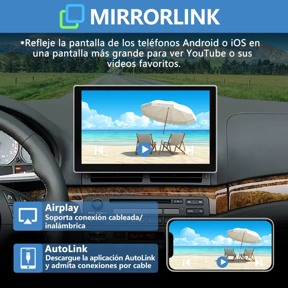 AWESAFE Android Car Stereo Para Renault Sistema Actualización de Radio de Pantalla Táctil con Carplay Inalámbrico Android Auto, Soporte Bluetooth WiFi Navegación GPS – Image 5