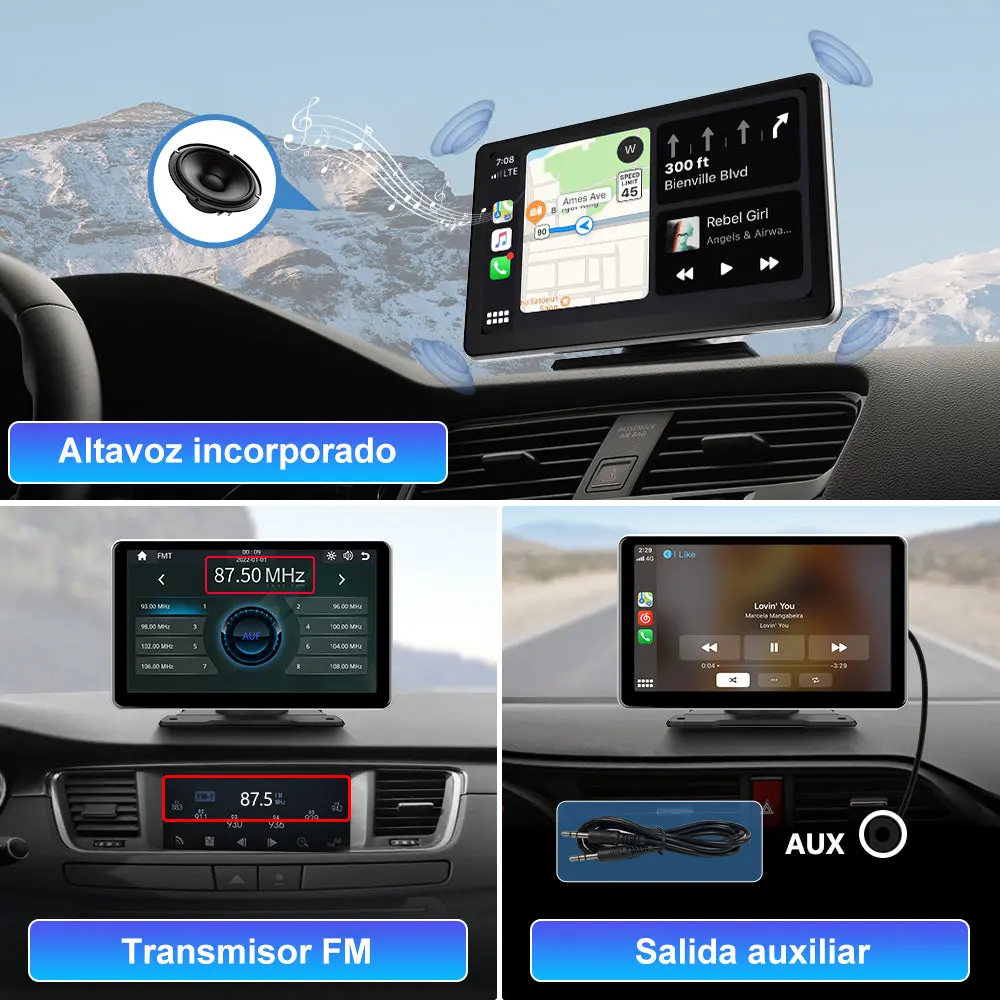 AWESAFE Android Car Stereo Para Renault Sistema Actualización de Radio de Pantalla Táctil con Carplay Inalámbrico Android Auto, Soporte Bluetooth WiFi Navegación GPS – Image 6